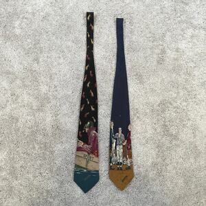 Norman Rockwell Silk Novelty Ties Sports Scene Made in Canada Lot